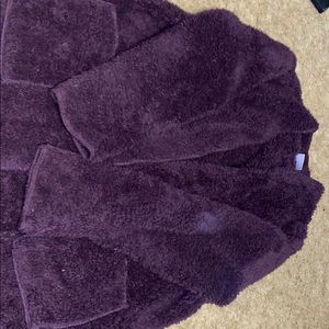 Fuzzy Purple Cardigan